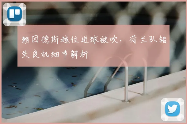赖因德斯越位进球被吹,荷兰队错失良机细节解析